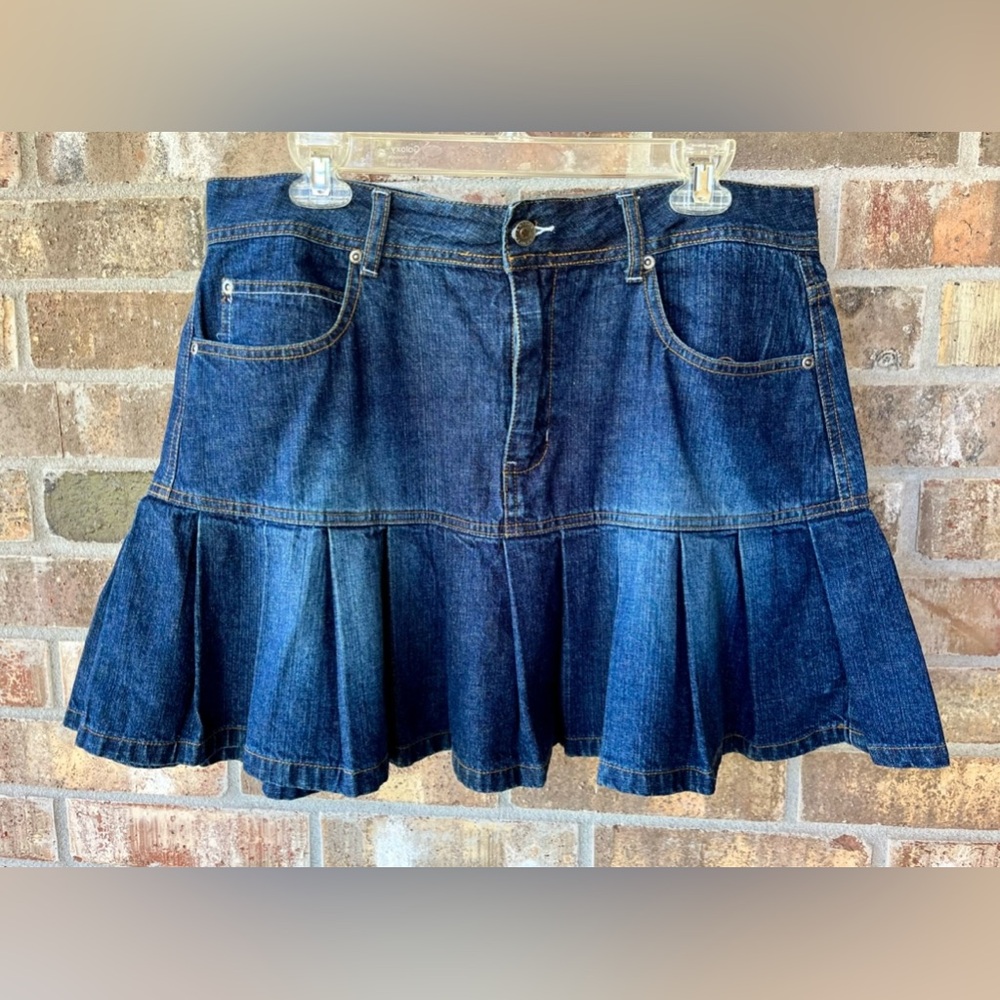 Vintage Y2K Arizona Jeans Denim Mini Jean Skirt Plus Size